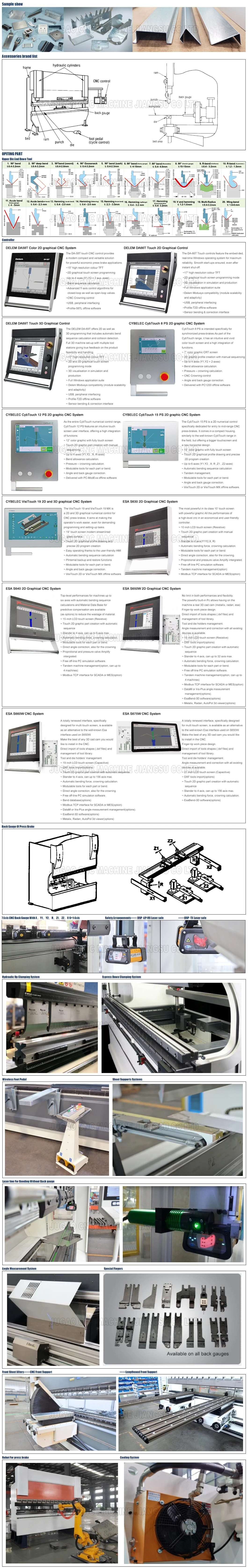 4+1 Axis Cybtouch12 Controller CNC Hydraulic Press Brake