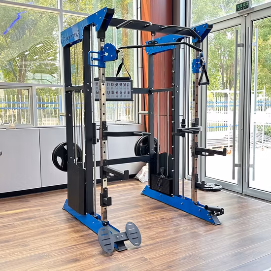 Máquina de fuerza comercial Entrenamiento deportivo Culturismo Power Squat All in One Trainer Rack Multifuncional Smith Machine Fitness Gym Equipment para uso doméstico